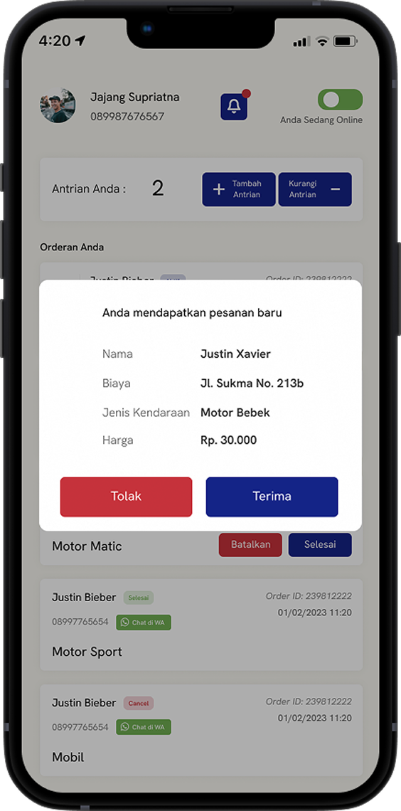 Manage Orders